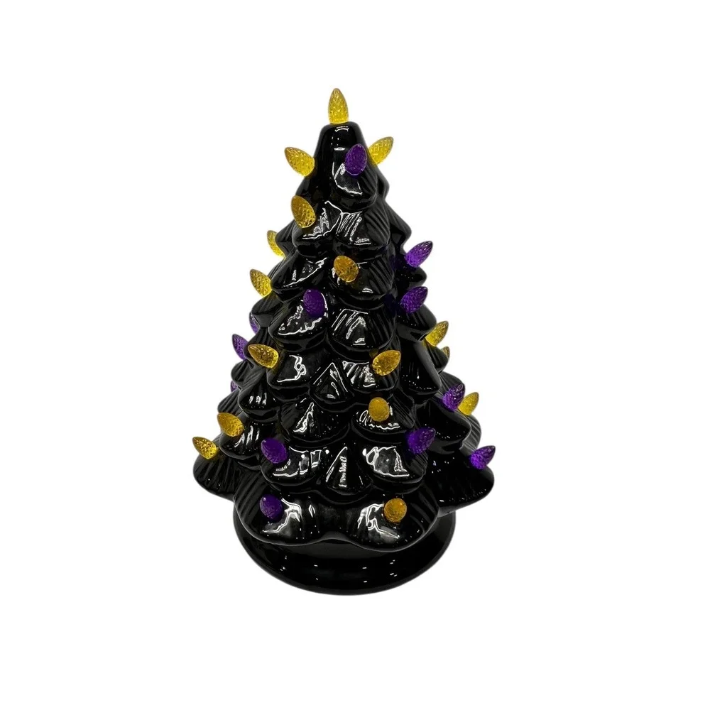 Halloween Ceramic Tree Haunted Black 9.5